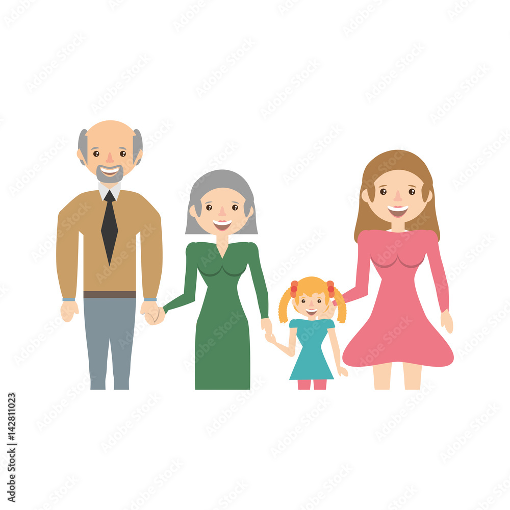 portrait people family happiness vector illustration eps 10 portrait people family happiness vector illustration eps 10