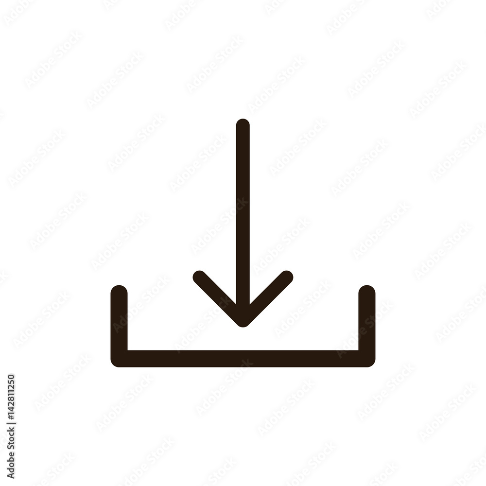 line arrow icon on white background line arrow icon on white background