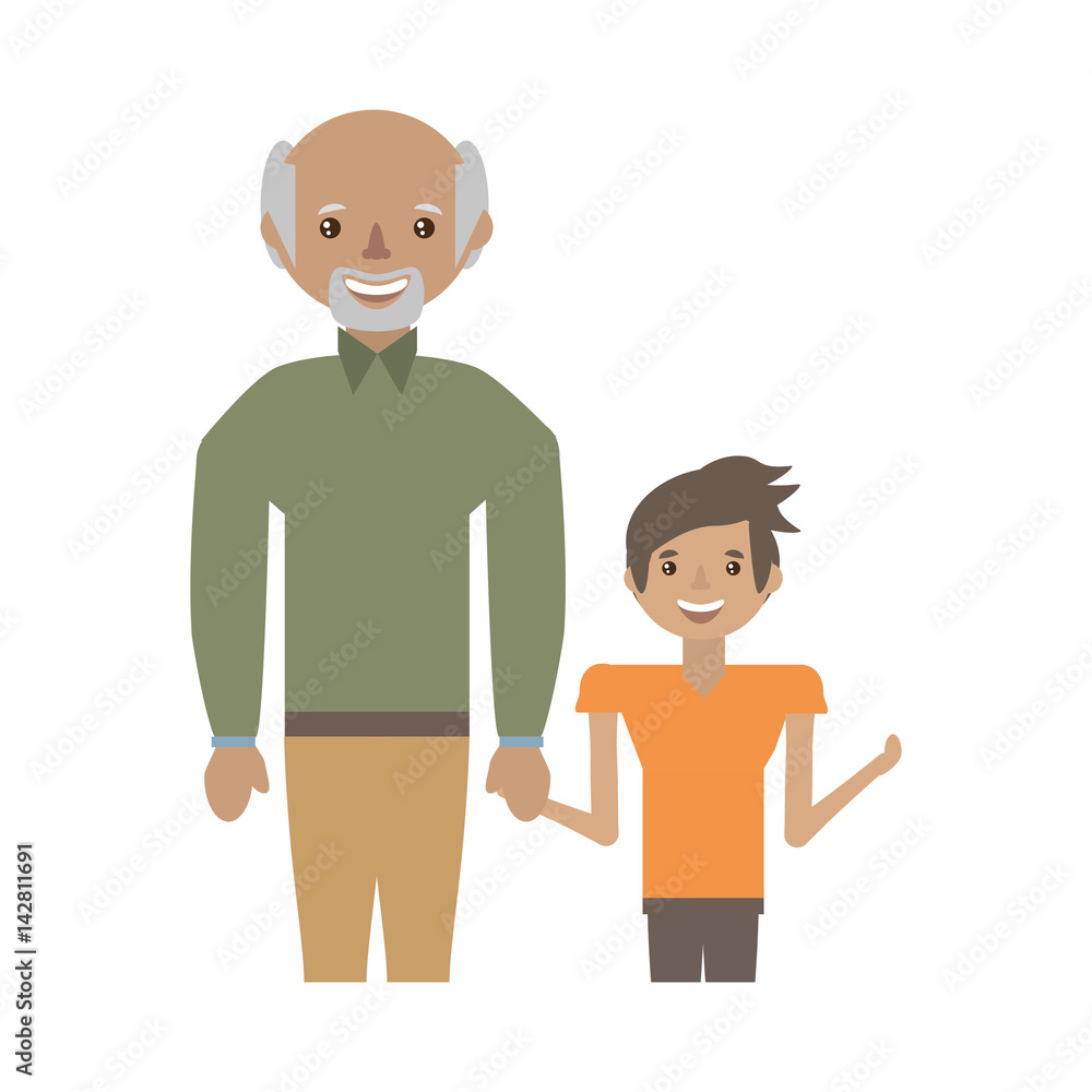 grandpa with grandson smiling vector illustration eps 10 grandpa with grandson smiling vector illustration eps 10