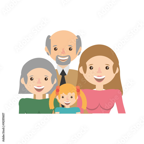 portrait people family happiness vector illustration eps 10