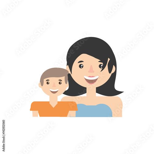 mother and her child image vector illustration eps 10 photo