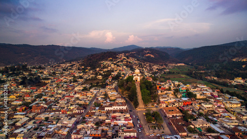 Overview of the city with church, San Cristobal de las Casas, Mexico