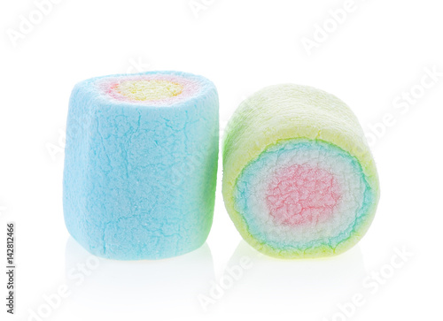 Marshmallows isolated on white background