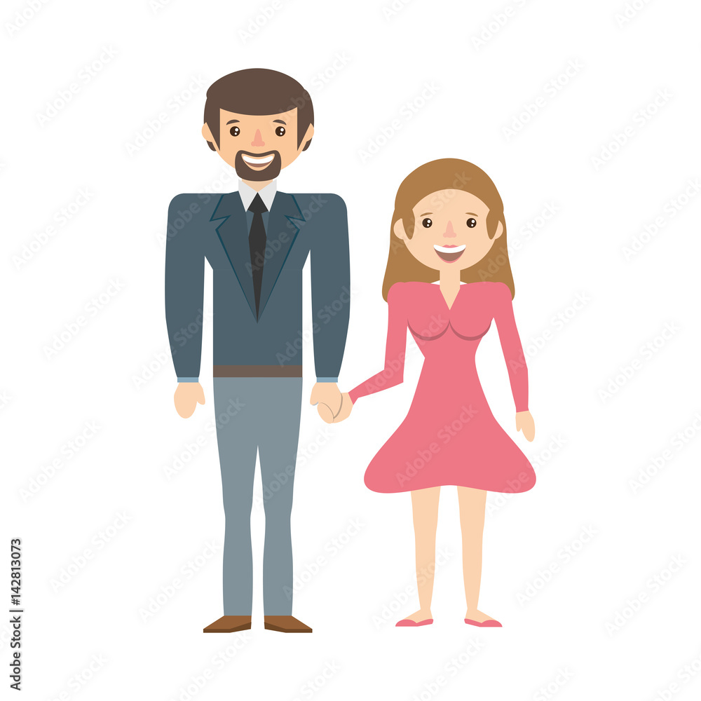 couple together lovely image vector illustration eps 10