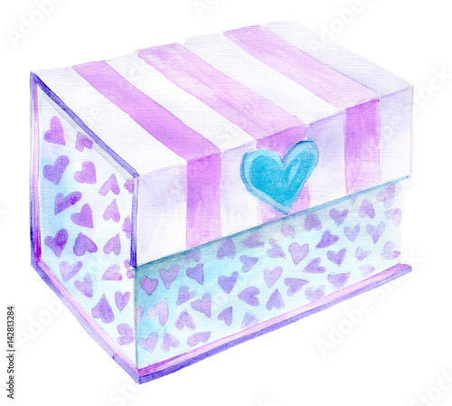 watercolor gift box