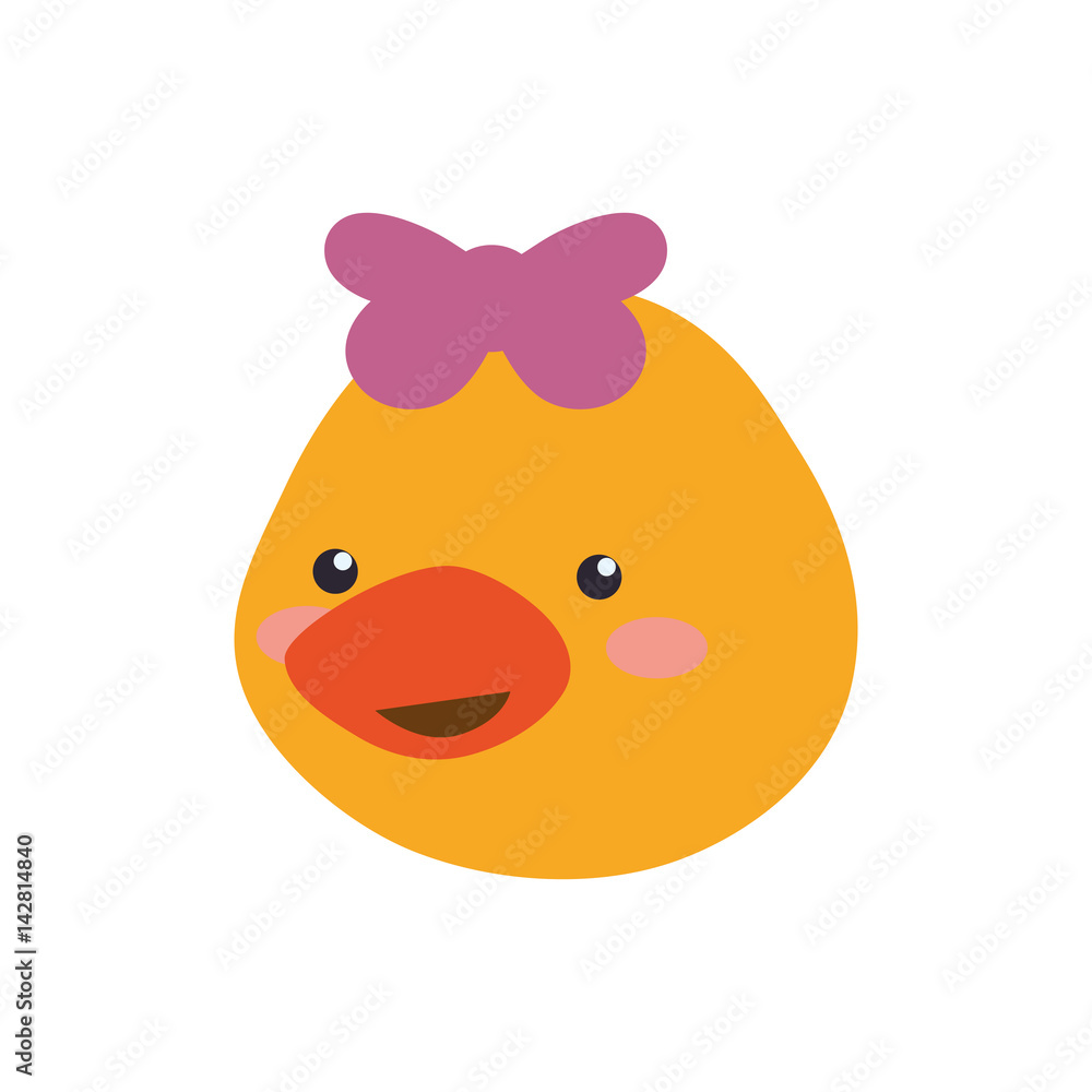 head little duckling cartoon vector icon illustration head little duckling cartoon vector icon illustration