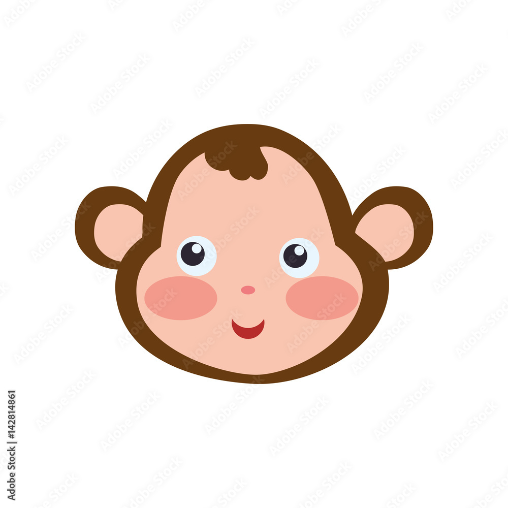 monkey cartoon drawing head vector icon illustration monkey cartoon drawing head vector icon illustration