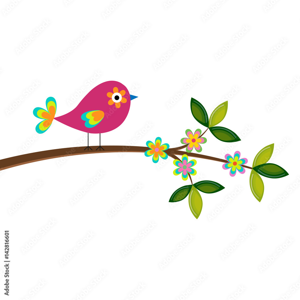 bird on a branch
