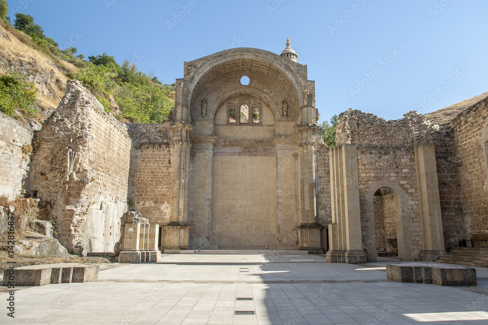 sight of the ruins of the saint's church maria in Cazorla in Jaen, Andalusia, Spain