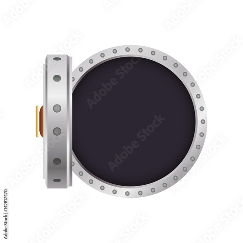 vault safe deposit bank empty vector icon illustration