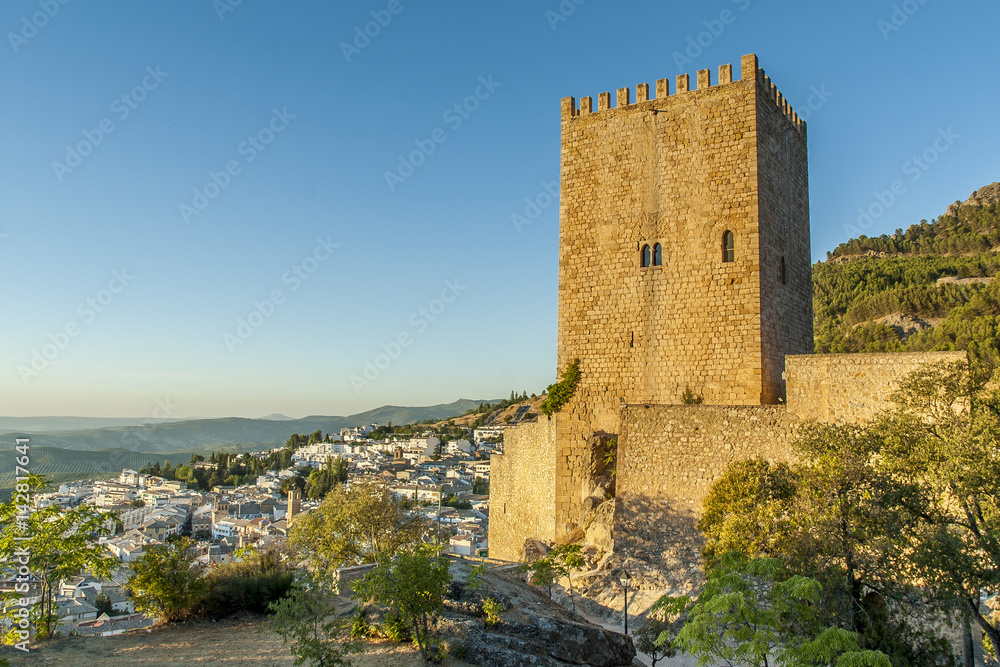 scenery of the town of Cazorla and of its castle in Jaen, Andalusia in Spain