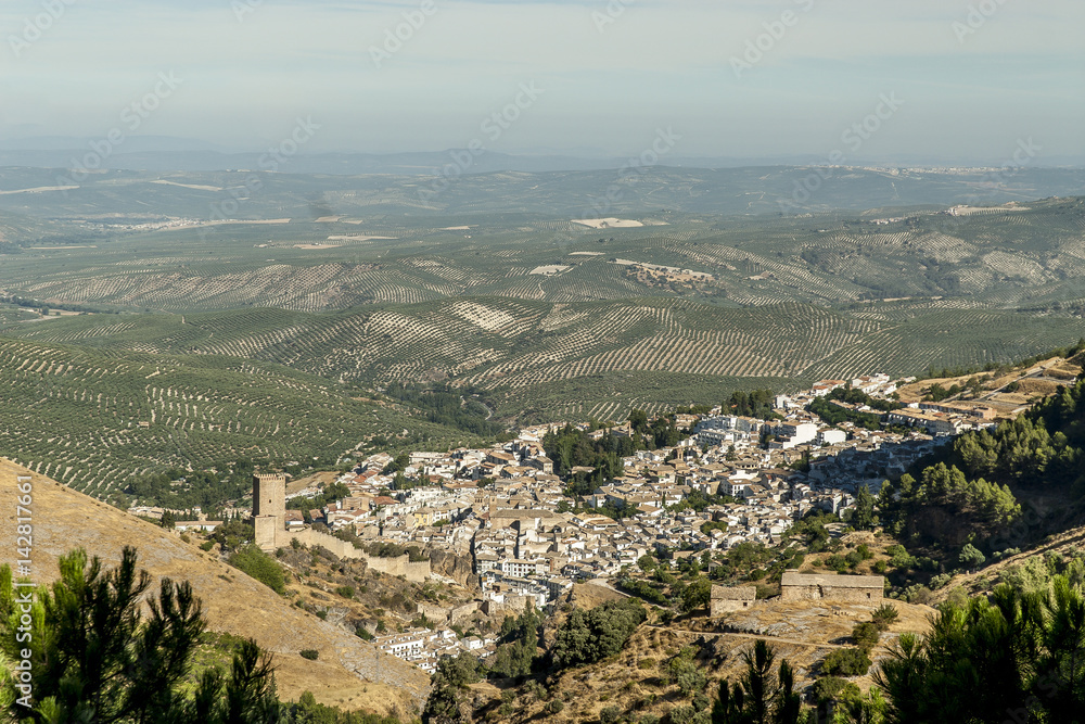 sight of the town of Cazorla in the province of Jaen in Andalusia, Spain