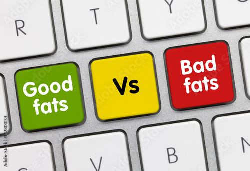 фотографія good fats vs bad fats