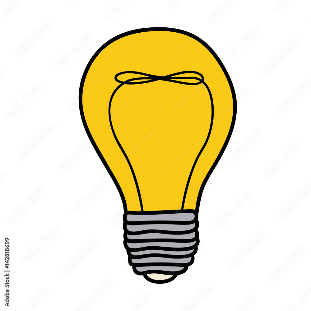 color background of light bulb with filament in shape of helix vector illustration color background of light bulb with filament in shape of helix vector illustration