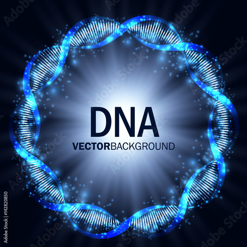 DNA abstract round vector background
