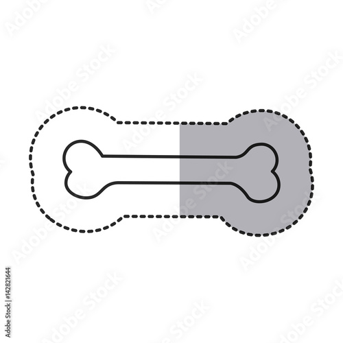 sticker line dog bone, vector illustration design © grgroup