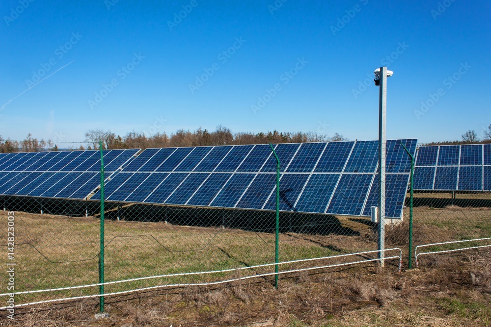 Photovoltaic power plant in the Czech Republic. Environmentally-friendly production of electricity. Modern technology. Photovoltaic power plant in the Czech Republic. Environmentally-friendly production of electricity. Modern technology.
