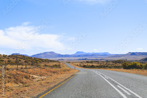 Perspective road from Orange Free State, South Africa