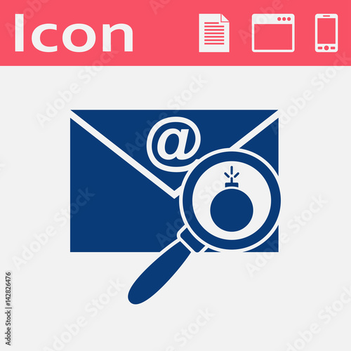 mail bomb flat icon. explosive device in the envelope vector illustration