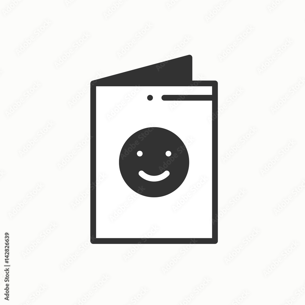 Happy birthday card icon. Party celebration birthday holidays event carnival festive. Thin line party basic element icon. Vector simple linear design. Illustration. Symbols. Congratulation. Postcard Happy birthday card icon. Party celebration birthday holidays event carnival festive. Thin line party basic element icon. Vector simple linear design. Illustration. Symbols. Congratulation. Postcard
