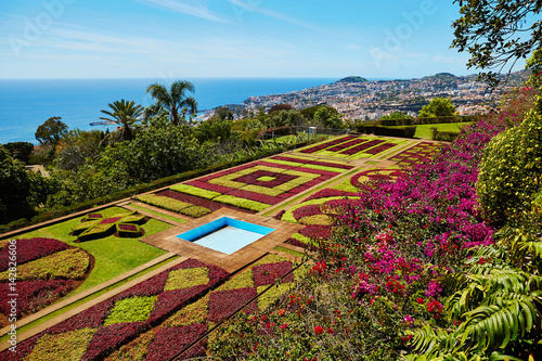 Famous botanical garden in Funchal, Madeira, Portugal
