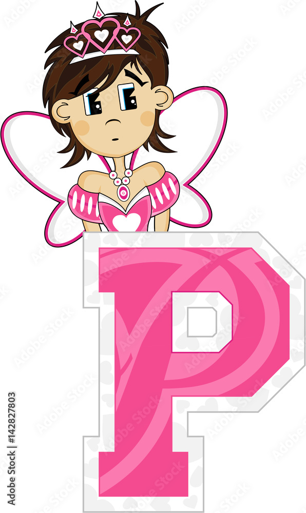 P is for Princess Alphabet Learning Illustration P is for Princess Alphabet Learning Illustration