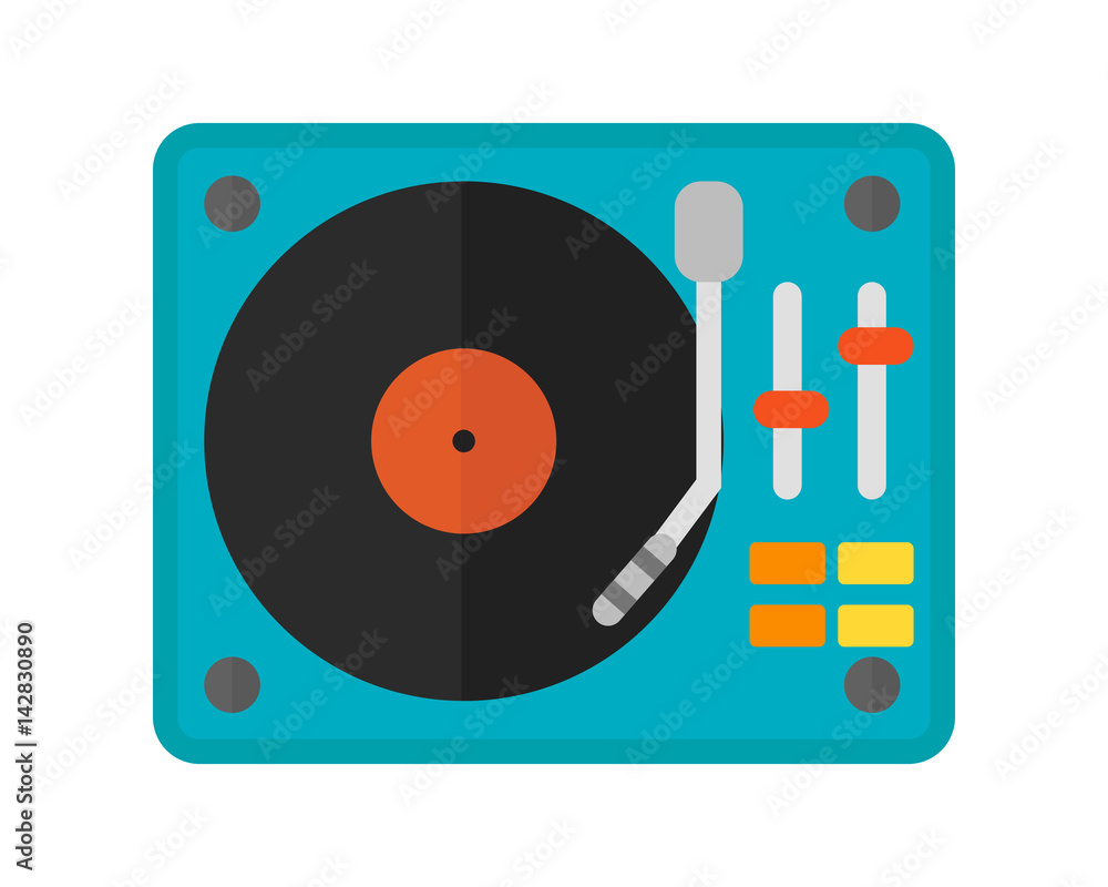 Dj music mixer equipment channels discotheque technology party nightclub mixing vector illustration. Dj music mixer equipment channels discotheque technology party nightclub mixing vector illustration.