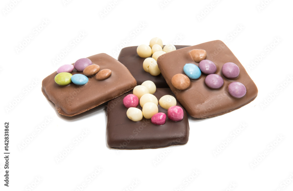 German cookies in chocolate isolated German cookies in chocolate isolated