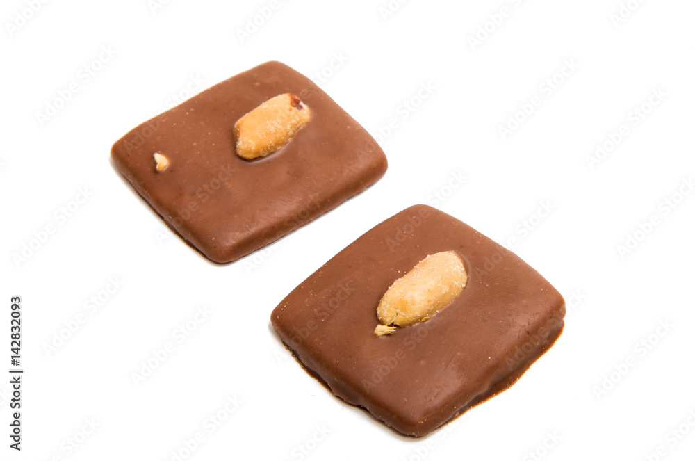 German cookies in chocolate isolated German cookies in chocolate isolated