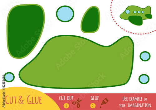 Education paper game for children, Airplane