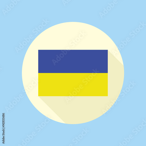 Free Download Ukraine Flag Flat Icon - GFXLoad
