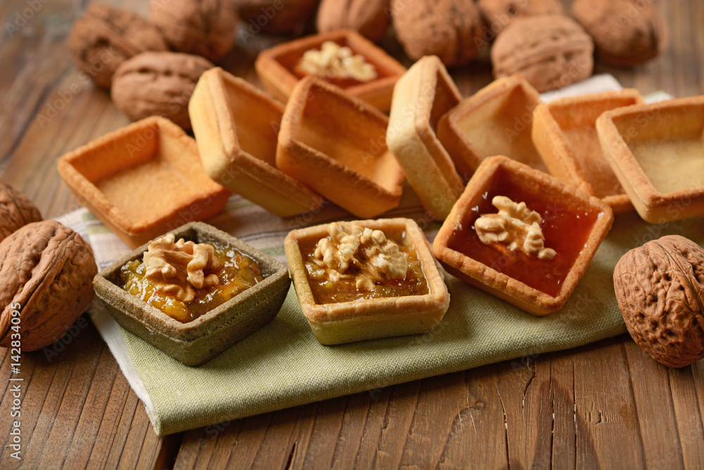 desserts with jam and walnuts, homemade desserts with jam and walnuts, homemade