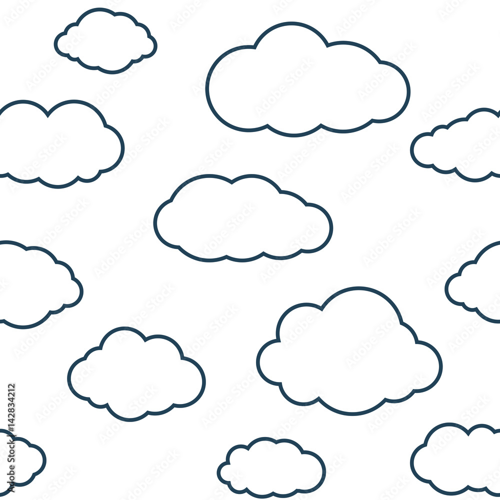 Clouds Seamless Pattern Background Clouds Seamless Pattern Background