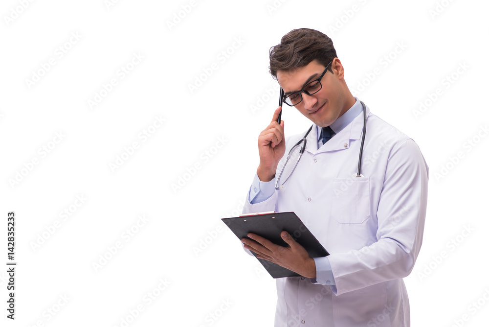 Young doctor isolated on white background Young doctor isolated on white background