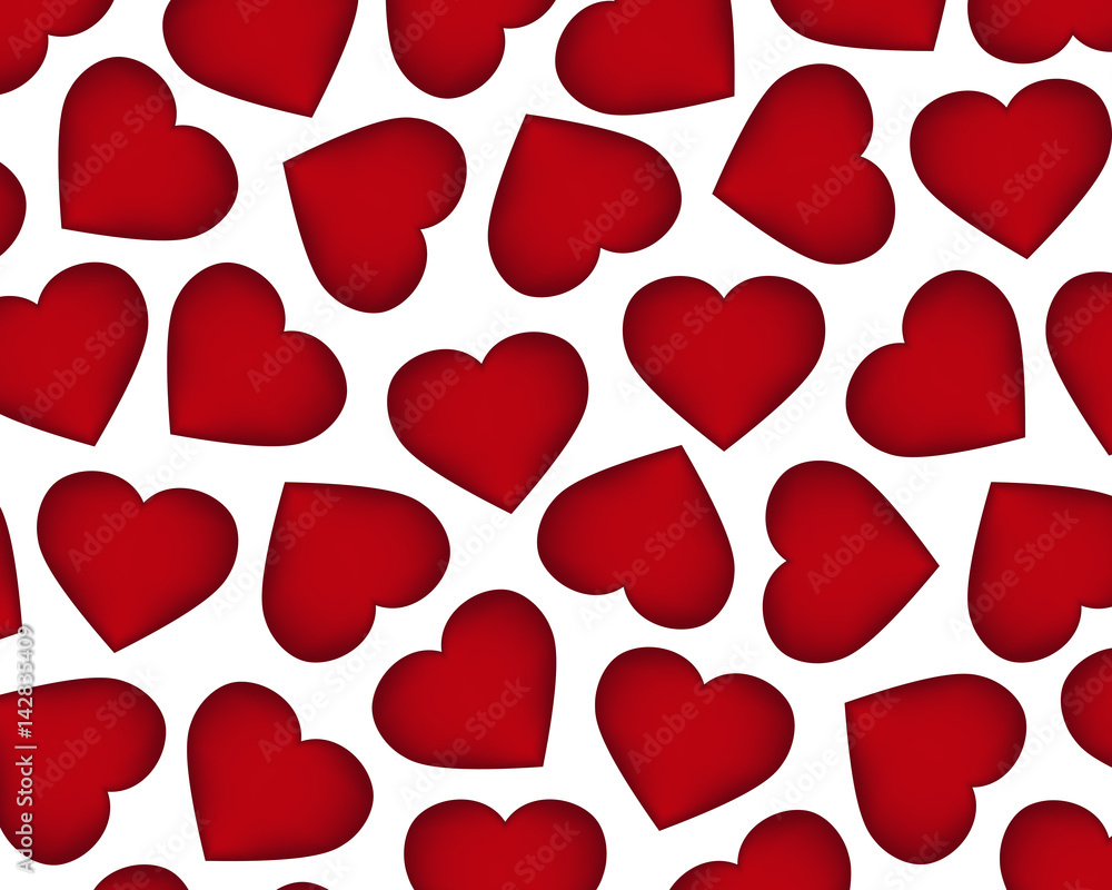 Background of red hearts on the day of the holiday Valentine's Background of red hearts on the day of the holiday Valentine's