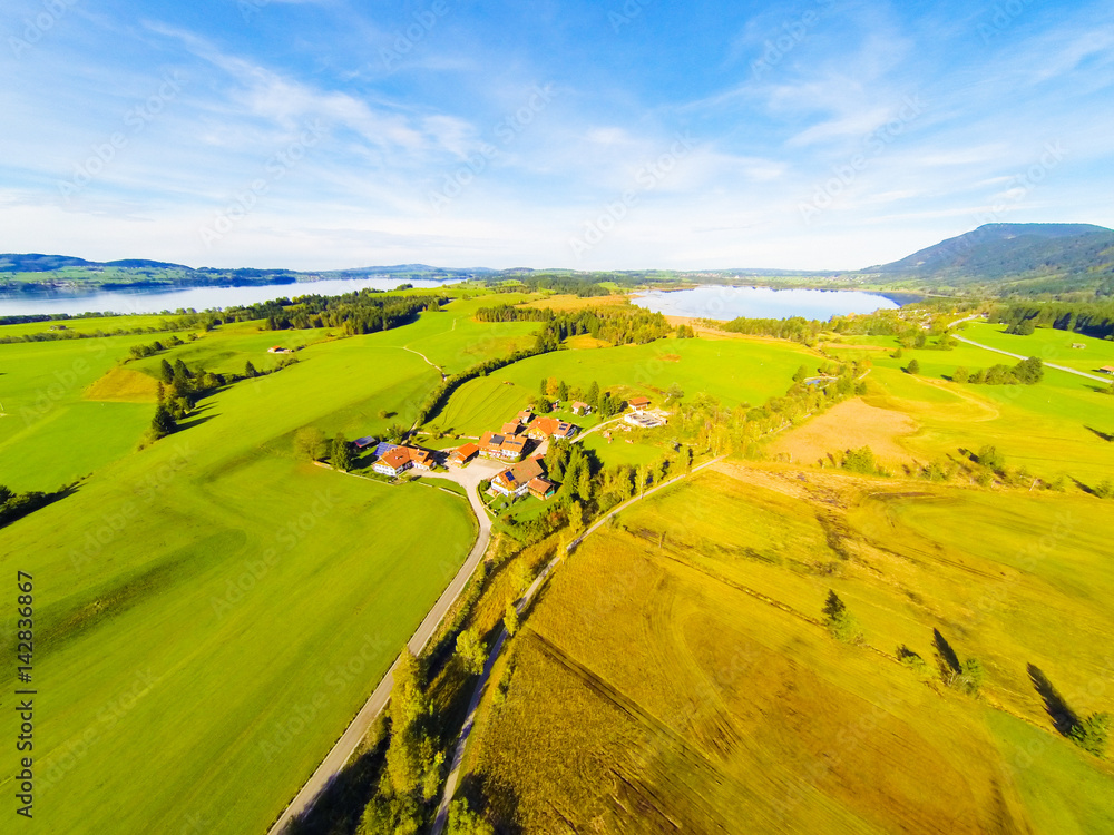 Aerial Landscape In Bavaria, Germany