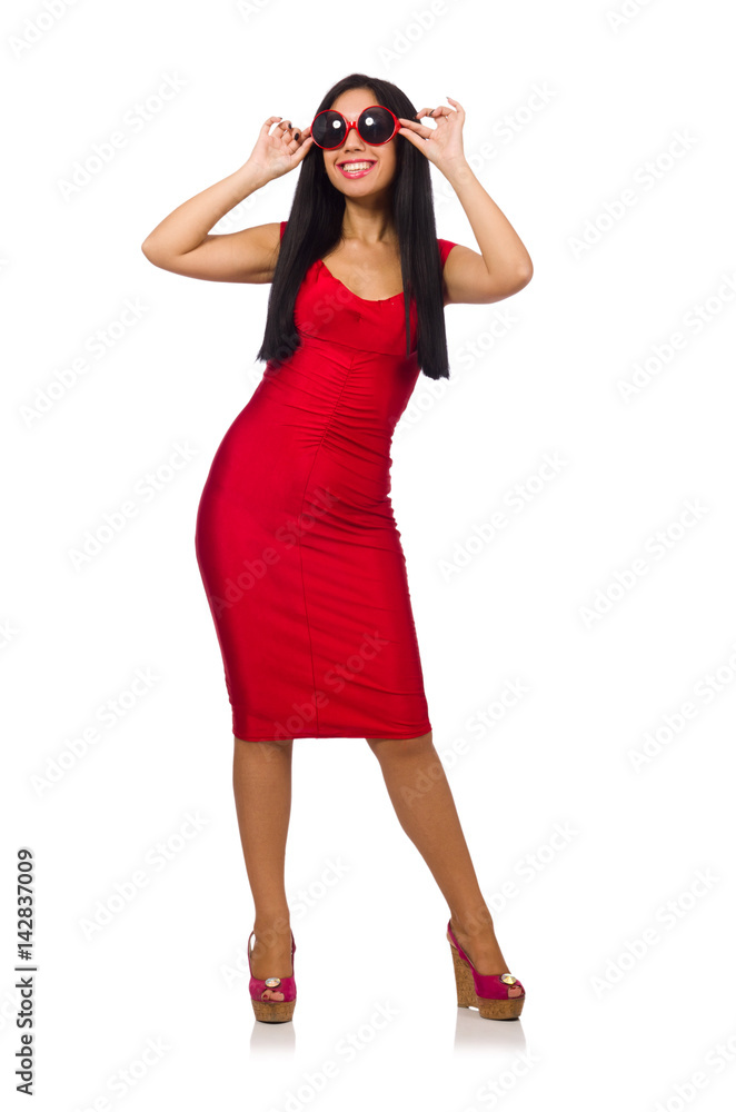 Nice woman model isolated on the white background Nice woman model isolated on the white background
