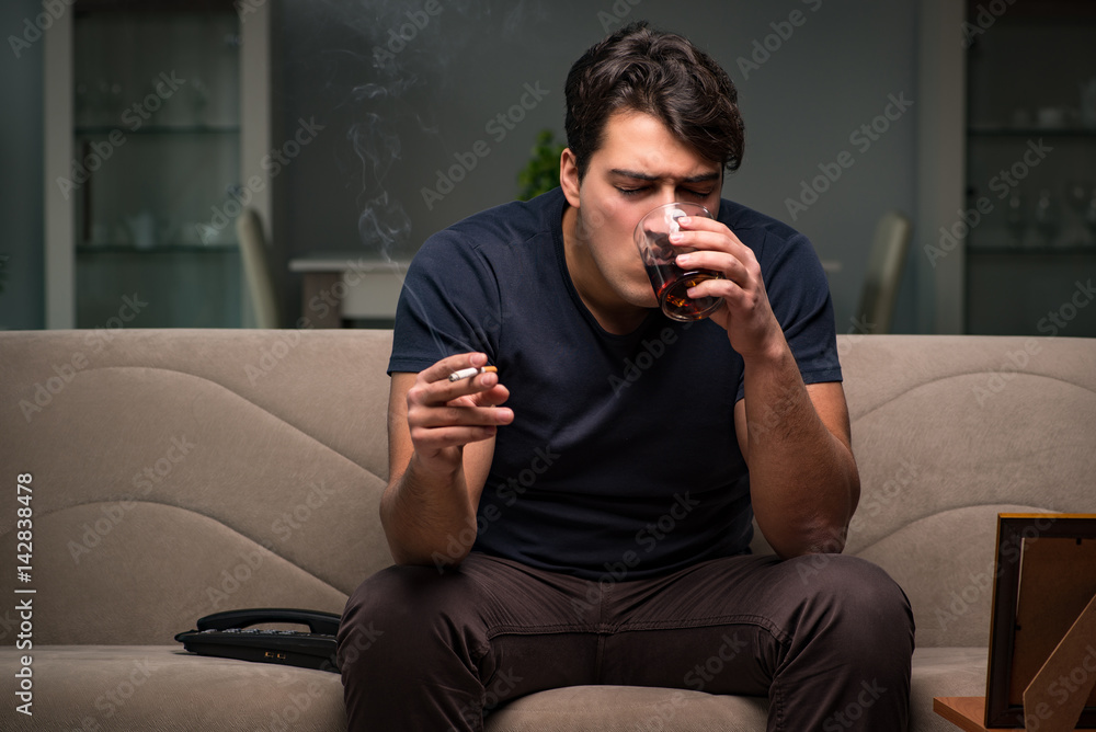 Desperate man thinking of suicide Desperate man thinking of suicide