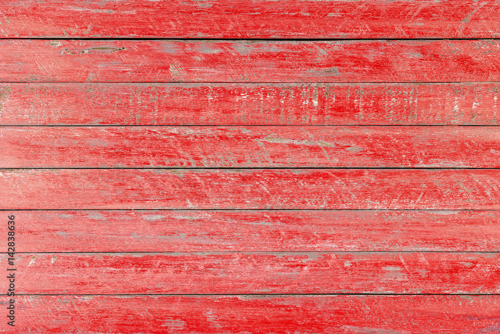 Fototapeta premium Distressed red rustic wood backdrop