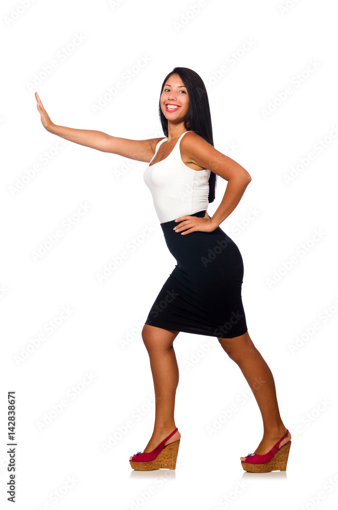 Nice woman model isolated on the white background Nice woman model isolated on the white background