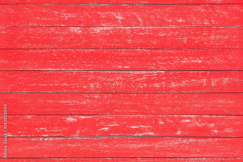 Distressed red rustic wood backdrop - obrazy, fototapety, plakaty 
