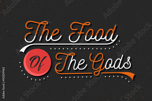 Set of Vintage Food Typographic Quotes