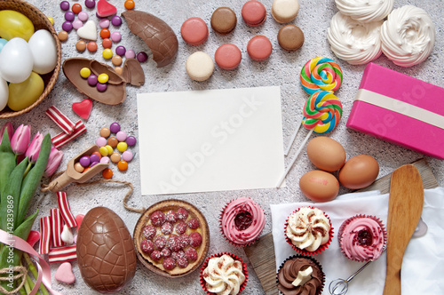 Easter food selection backg...