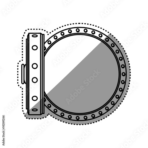 vault safe deposit bank empty vector icon illustration