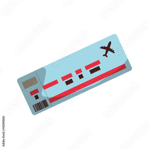 flight ticket paper vector icon illustration graphic design