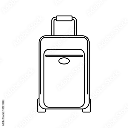 luggage case handle vector icon illustration graphic design