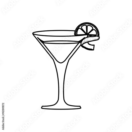 glass cocktail margarita vector icon illustration graphic design