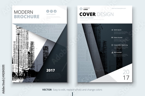 Corporate business annual report cover, brochure or flyer design. Leaflet presentation. Catalog with Abstract geometric background. Modern publication poster magazine, layout, template. A4 size