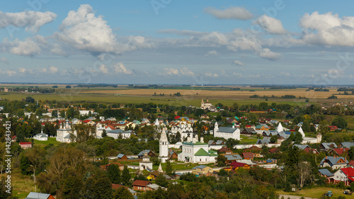 Aerial panorama of Suzdal monasteries