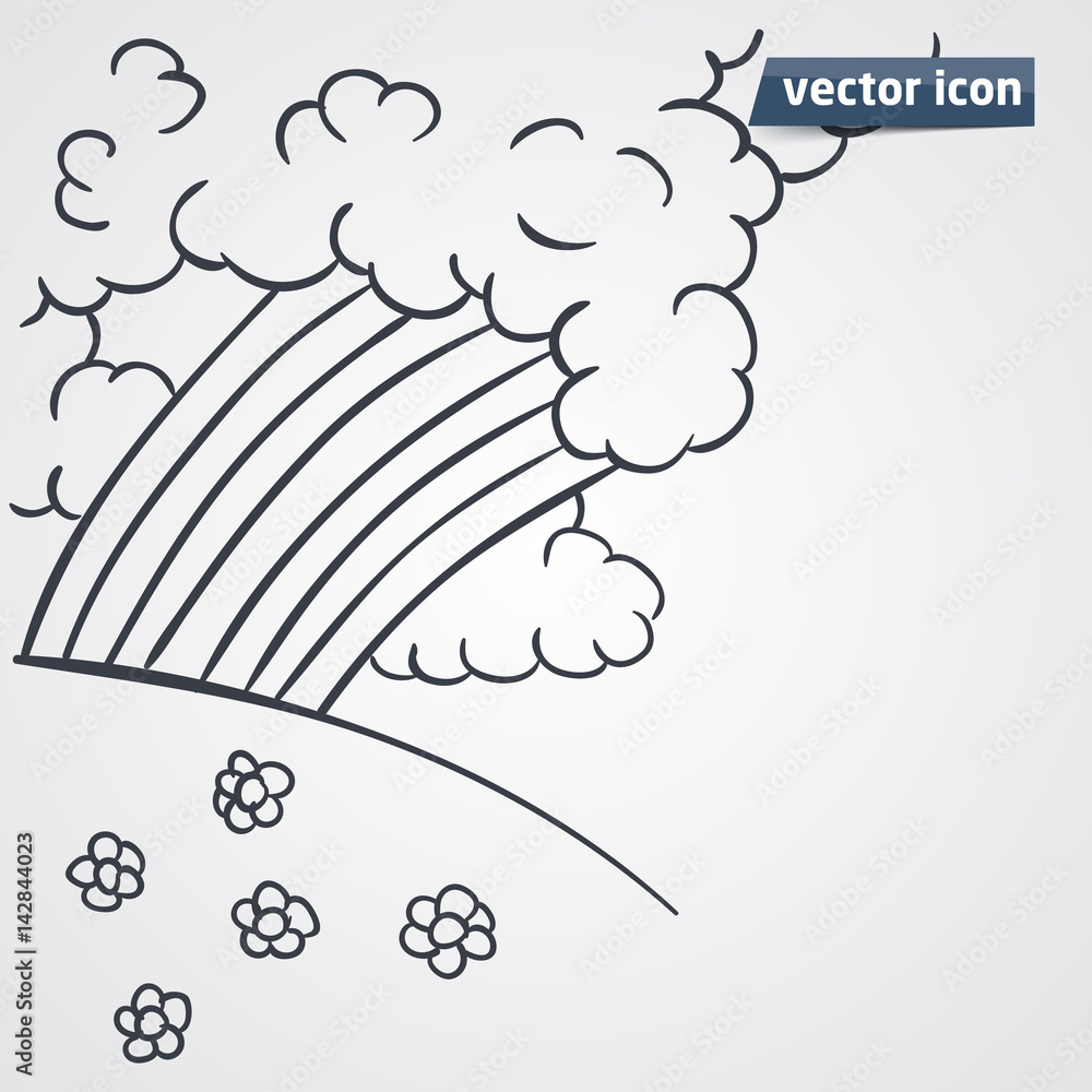 rainbow hand drawn vector illustration rainbow hand drawn vector illustration